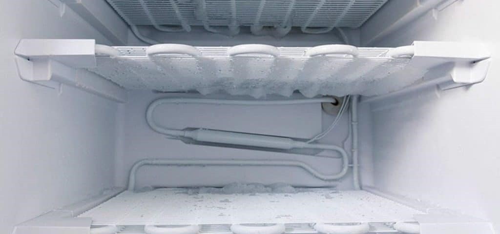 یخ زدن لوله های یخچال